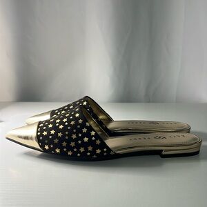 Katy Perry pointed gold toe star mule - the Tarin black size 11 NWOB